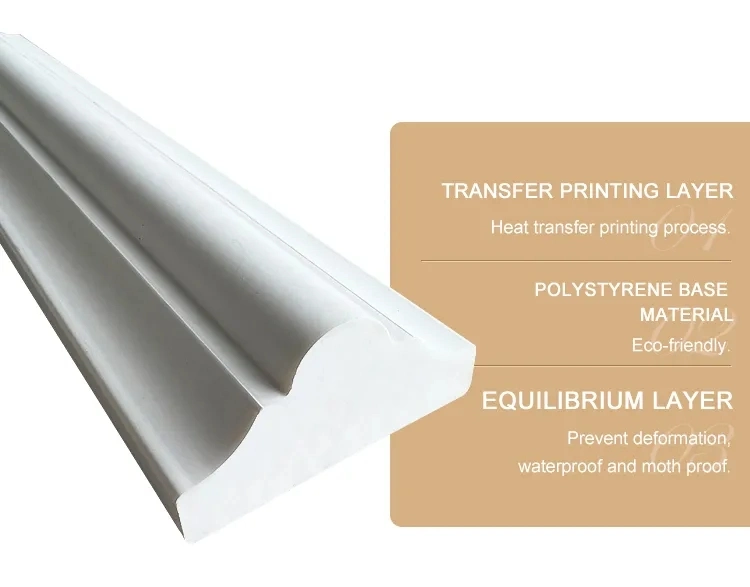 PS Water Proof Skirting Polymer Material, No Formaldehyde Content, High Strength Sheet